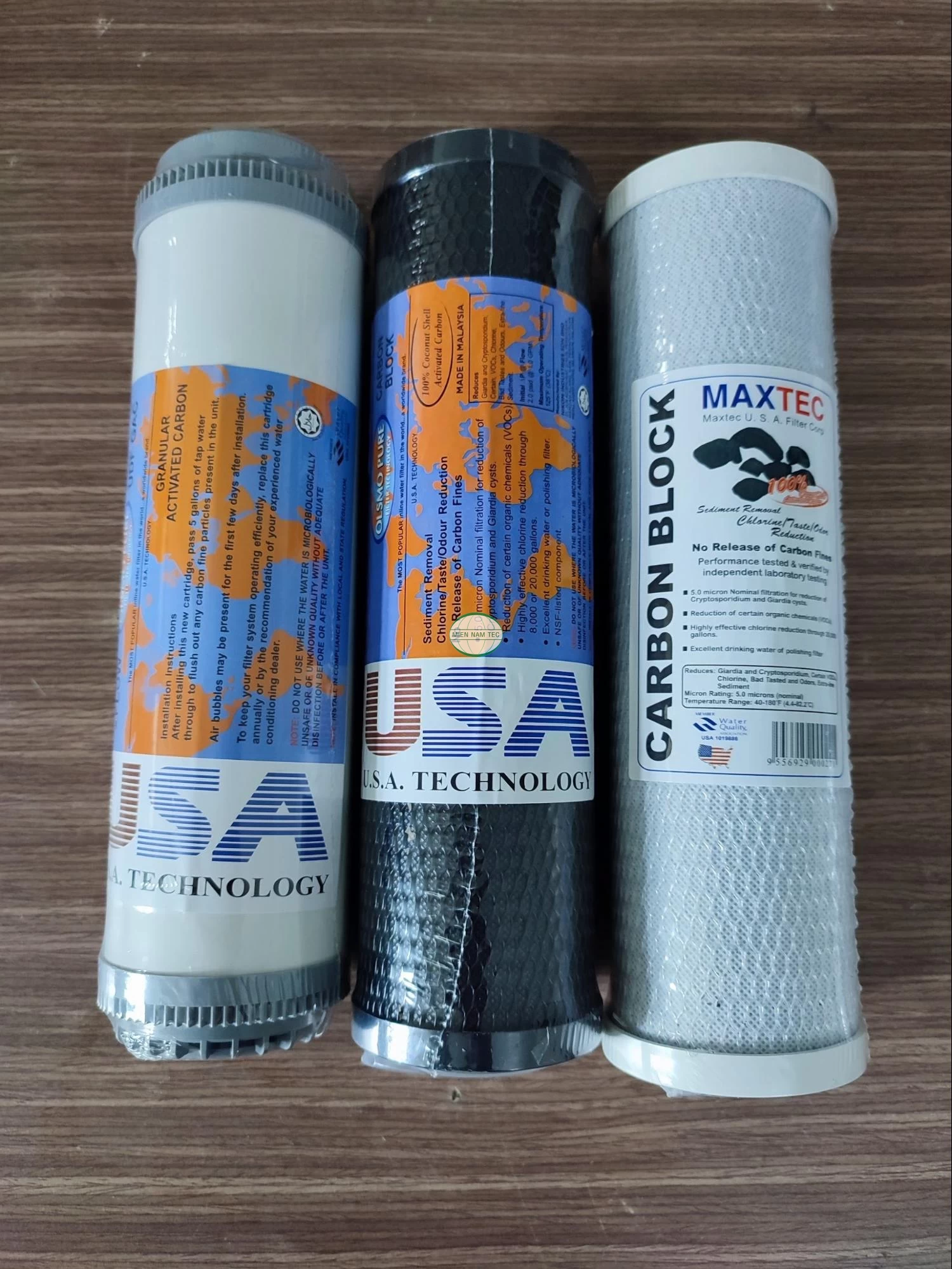 Sản phẩm lõi lọc nước bằng than hoạt tính của USA do Thiết bị lọc miền Nam phân phối