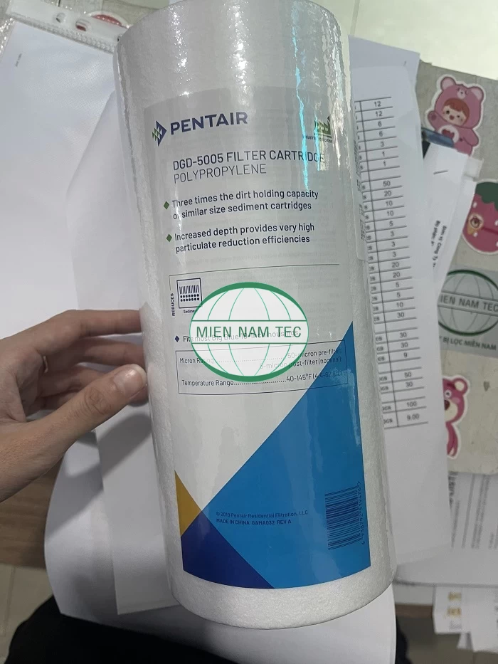 Lõi lọc nén DGD 5005 lọc được ứng dụng rổng rãi trong các hệ thống lọc dùng lõi Bigblue