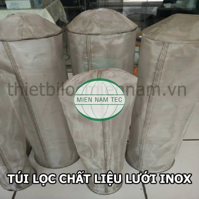 Hình ảnh túi lọc inox đáy tròn