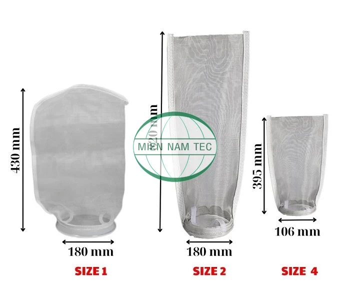 CTy TNHH CN Thiết Bị Lọc Miền Nam chuyên cung cấp túi lọc inox size 1, size 2 và size 4