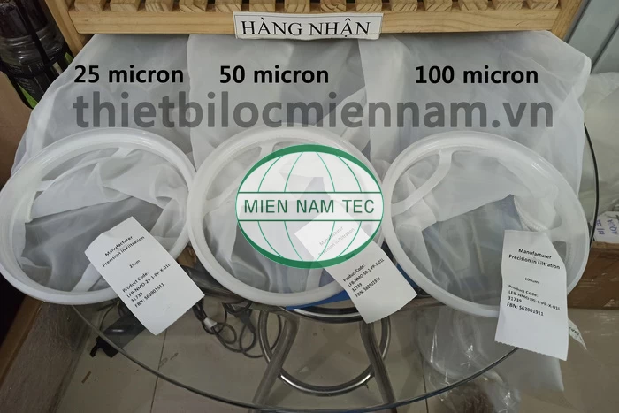 Túi lọc NMO với các cấp độ lọc 25, 50, 100 micron