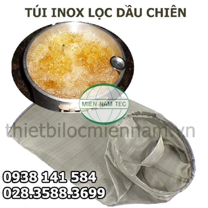 Túi lọc dầu chiên inox 304 và 316 chịu nhiệt tốt 