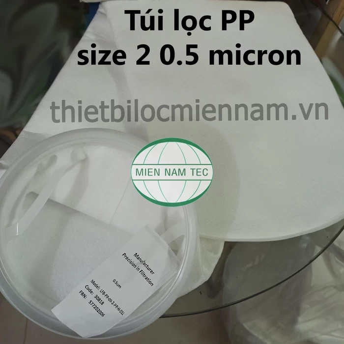 Túi lọc PP size 2 có kích thước: 7" x 32"