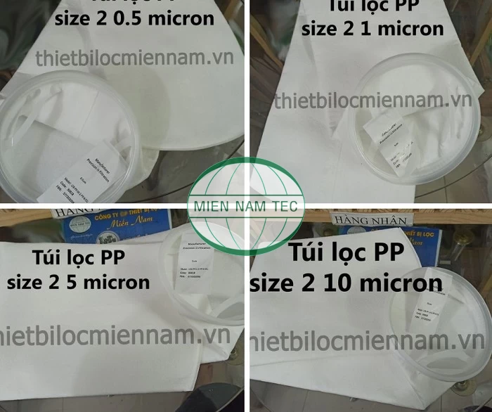 Túi lọc Polyester PE size 2 kích thước lỗ lọc: 0.5; 1; 5; 10 micron
