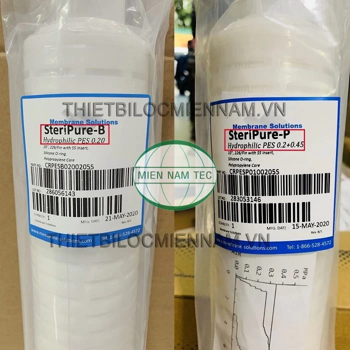 Công ty TNHH CN Thiết Bị Lọc Miền Nam chuyên cung cấp lõi lọc giấy xếp MS Mỹ chất liệu PES 1 lớp và 2 lớp