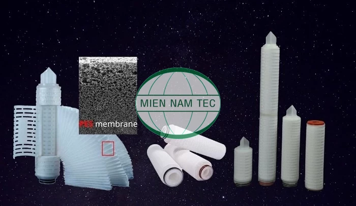 Lõi lọc giấy xếp MS Mỹ chất liệu PES được sản xuất bởi nhà cung cấp các sản phẩm lọc nổi tiếng trên thế giới, Membrane Solutions (MS)
