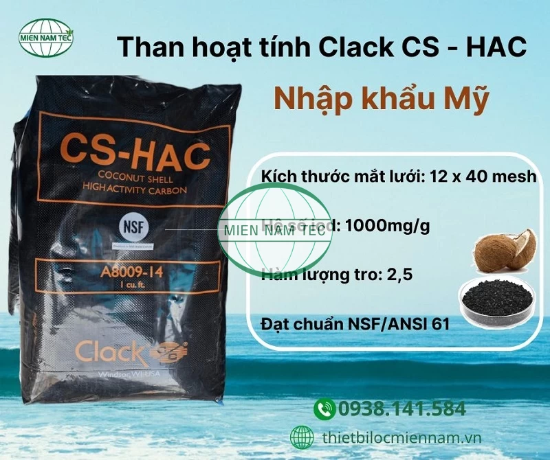 Than hoạt tính Clack CS - HAC nhập khẩu chính hãng Mỹ 