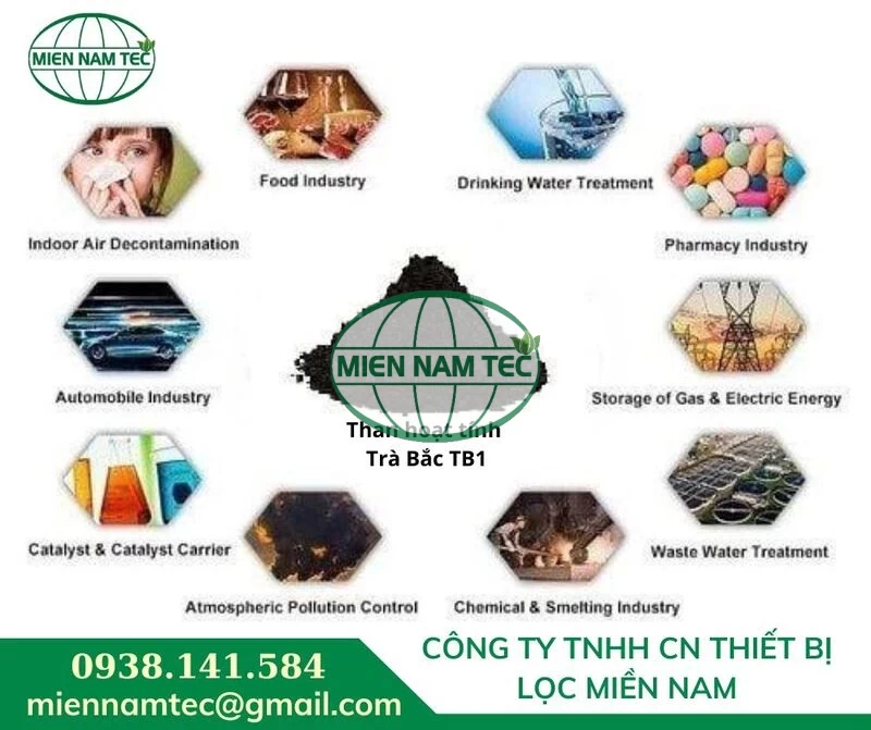 Ứng dụng phổ biến của than hoạt tính Trà Bắc TB1