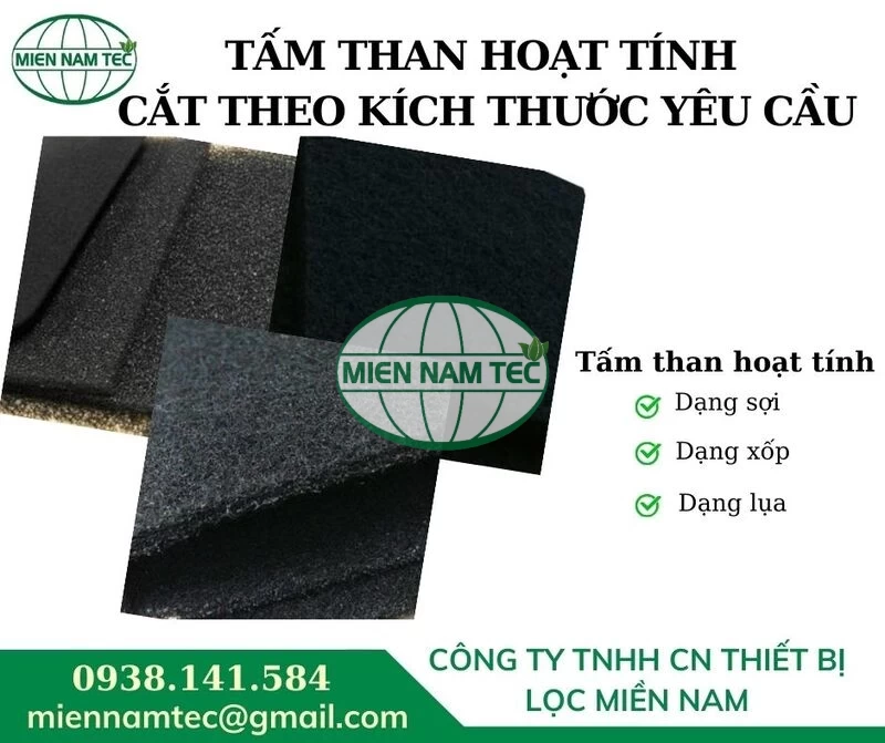 Tấm than hoạt tính cắt theo kích thước yêu cầu
