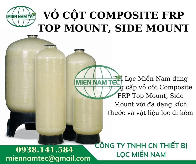 vỏ cột Composite FRP Top Mount, Side Mount