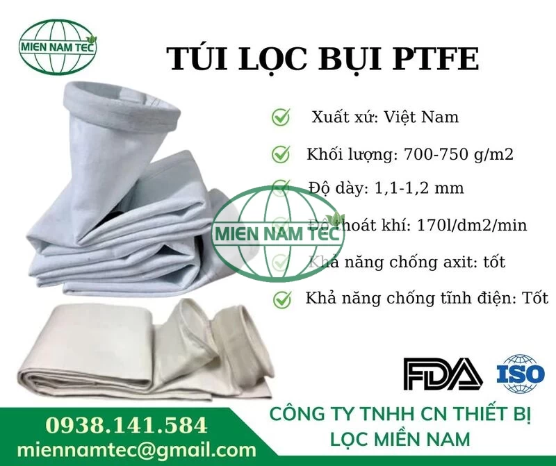 Túi lọc bụi PTFE - Túi lọc bụi chống tĩnh điện