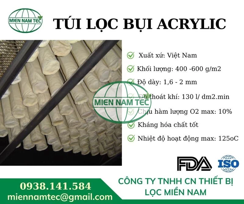 Sản phẩm túi lọc bụi Acrylic