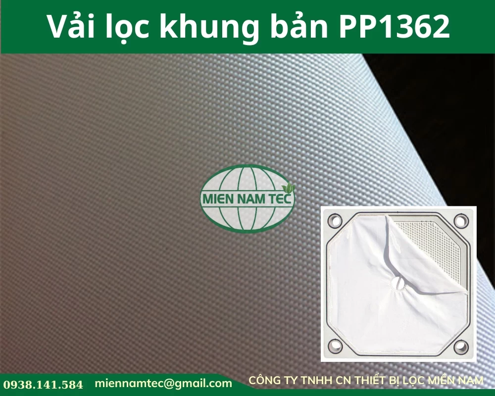Vải lọc máy ép bùn khung bản pp1362