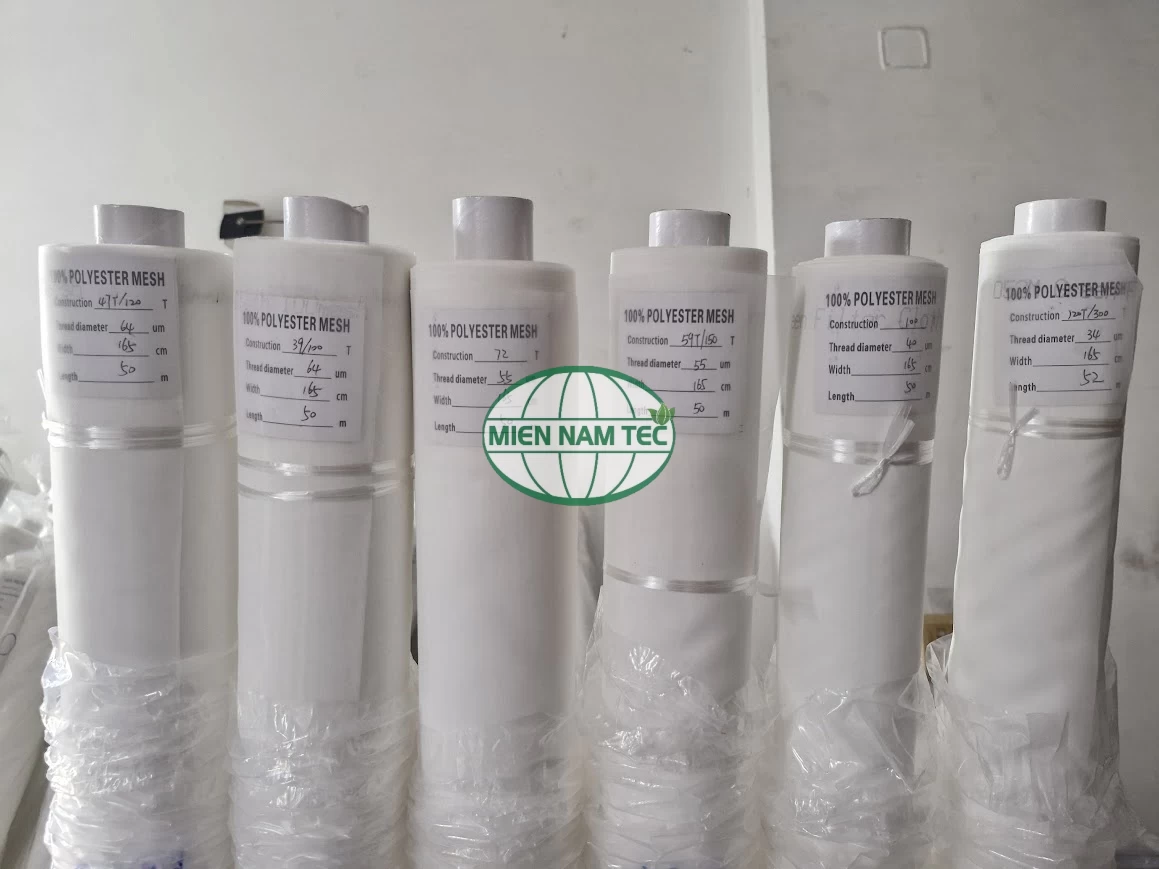Vải polyester mesh dệt sợi đơn đa dạng cấp độ lọc
