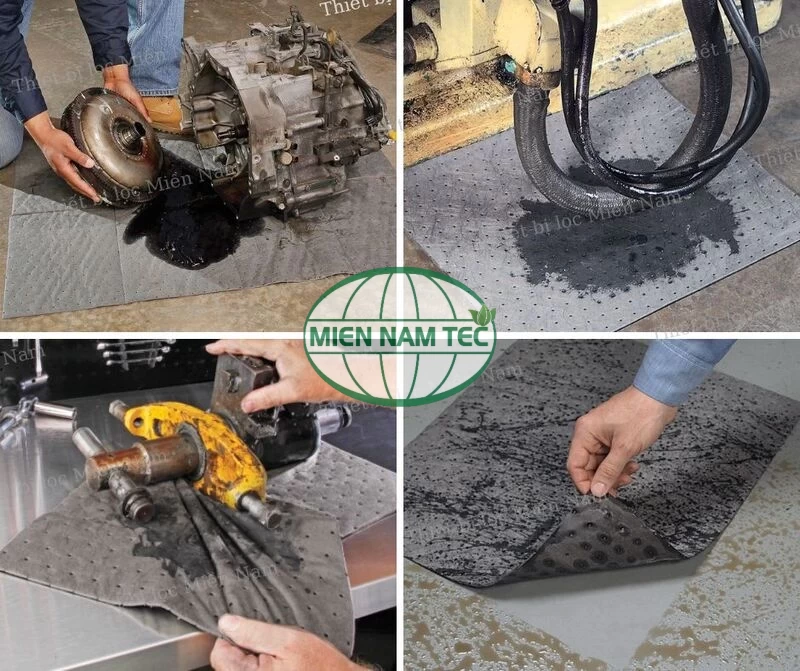 Ứng dụng thực tiễn của tấm thấm hút đa năng màu xám