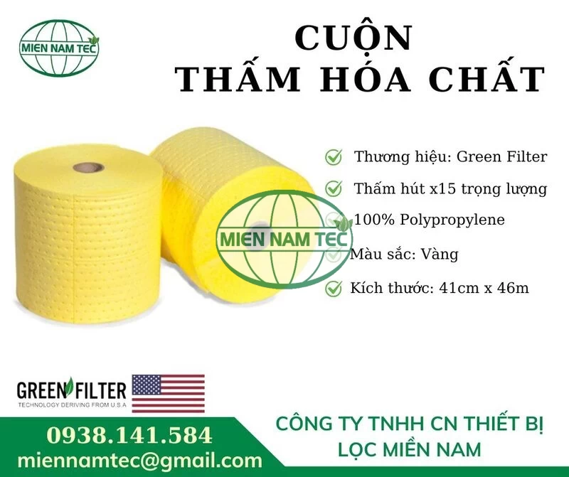 Cuộn thấm hóa chất Green Filter
