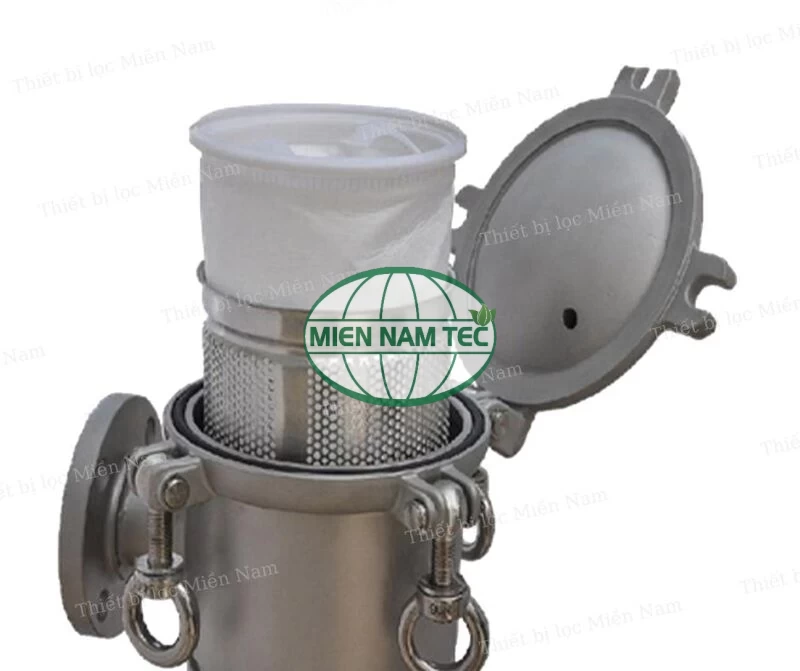 Kiểu cách miệng thiết bị lọc túi inox 304 và 316 - Loại bình lọc túi đơn