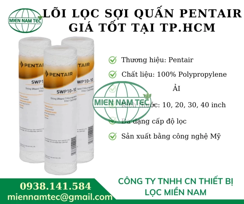 Lõi lọc sợi quấn Pentair giá tốt tại TP.HCM
