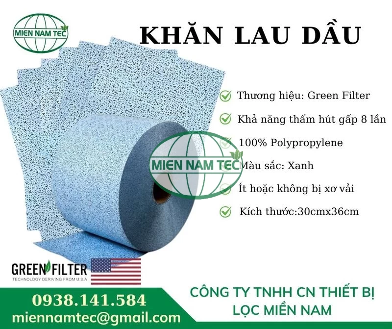 Sản phẩm khăn lau dầu Green Filter