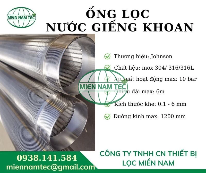 Ống lọc nước giếng khoan - Ống lọc khe 