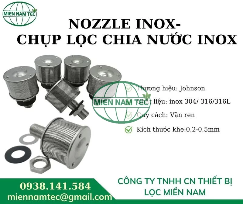Nozzle inox - chụp lọc chia nước inox