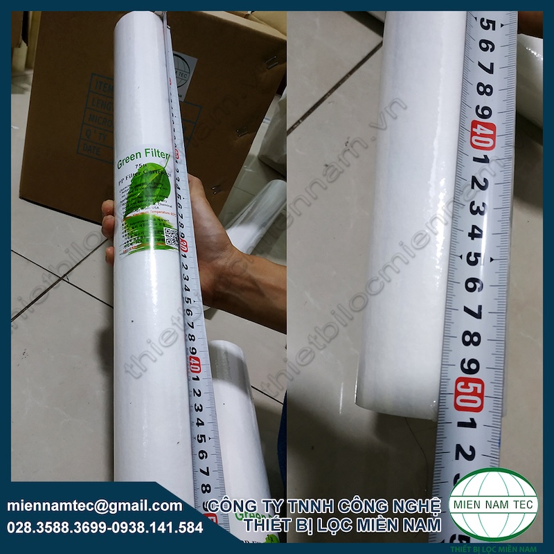 Lõi lọc bông nén Green Filter 20 inch (0.2; 0.5; 1; 5; 10; 25; 50; 75; 100 micron)