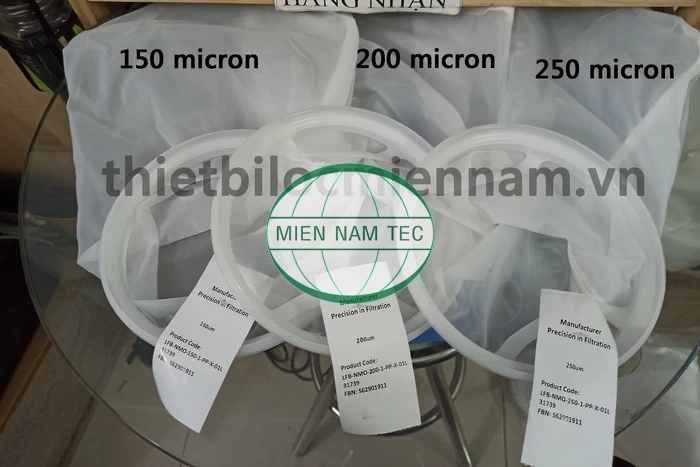 Túi lọc NMO với các cấp độ lọc: 150, 200, 250 micron