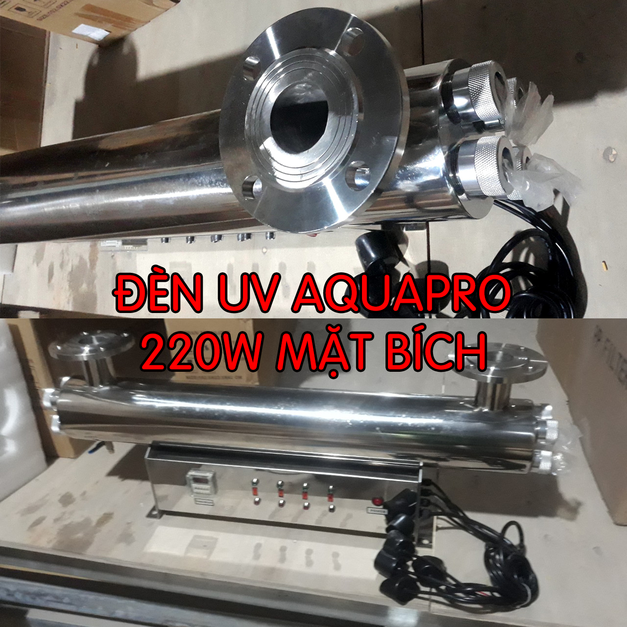 Đèn UV Aquapro 220W kết nối mặt bích