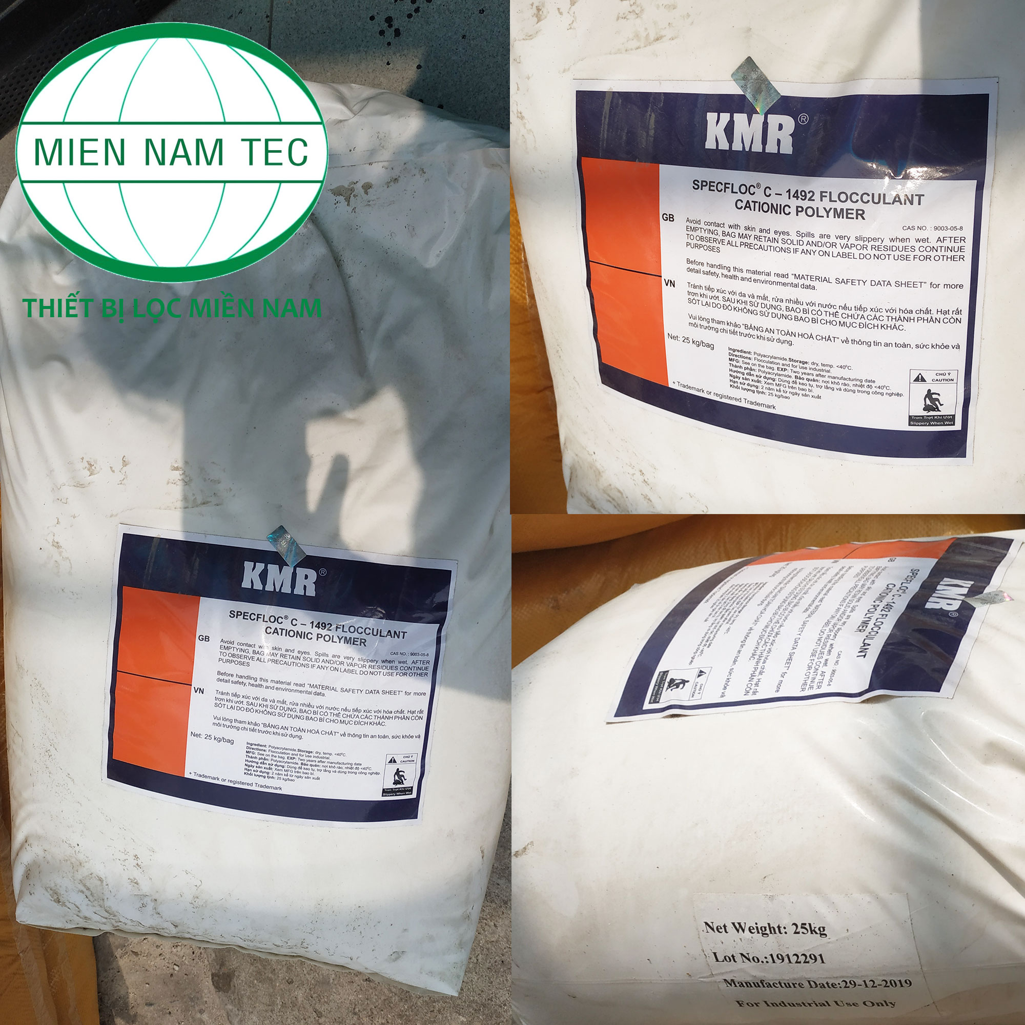Chất trợ keo polymer cation KMR C-1492