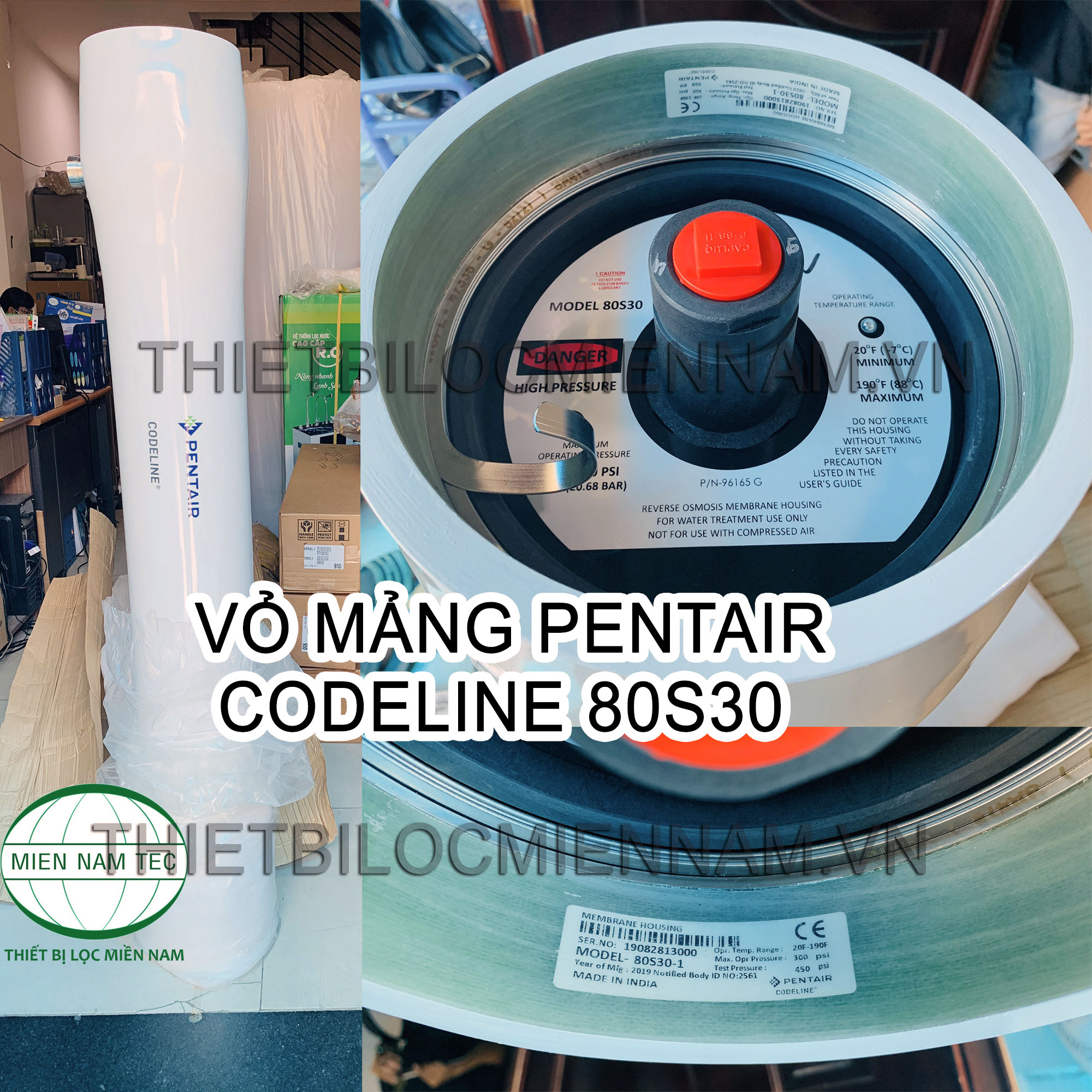 Vỏ màng RO Pentair Codeline 80S30
